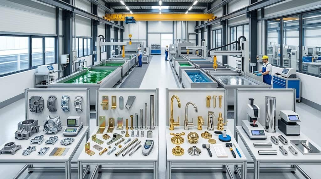 plating specs for zinc die cast, steel, brass , and stainless steel components